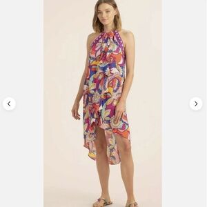 TRINA TURK - Sevillia Asymmetric Swimsuit Cover Up Midi Dress